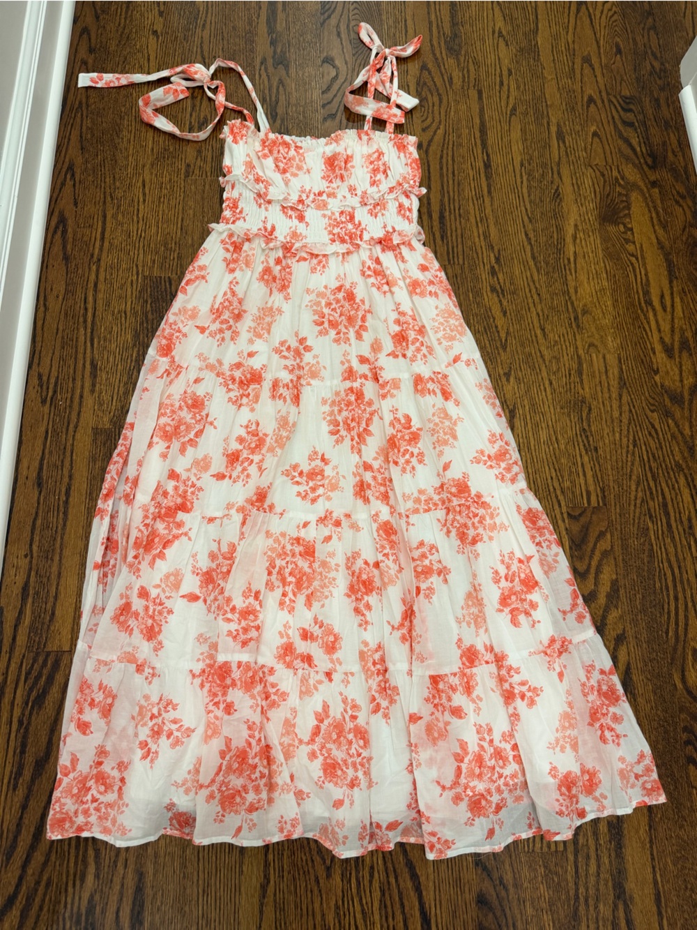 Aqua Pink and Coral Floral Top